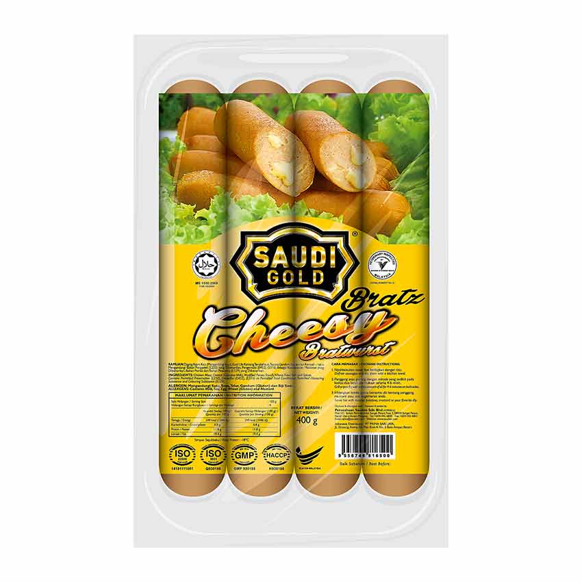 Kenali Sosej Saudi Gold, jenama makanan sejuk beku halal Malaysia yang telah menjadi pilihan keluarga, peniaga, hotel dan restoran. Ketahui kelebihan Cheesy Bratwurst, sosej jumbo premium dan mengapa Saudi Gold terus dipercayai.